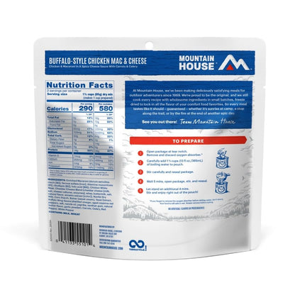 Mountain House Buffalo-Style Chicken Mac & Cheese | Freeze Dried Backpacking & Camping Food | 2 Servings