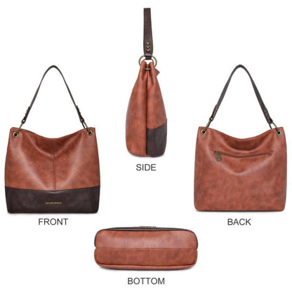 Montana West Purses for Women Hobo Bags Large Leather Handbags Shoulder Satchel Bag for Gift Travel Casual Work MWC-047BR