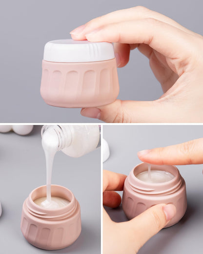 Mrsdry Travel Bottles for Toiletries 8 Pack, Travel Size Toiletries, Tsa Approved Travel Size Containers 3oz, with Travel Essentials Clear Bag, Leak Proof Silicone Squeezable Creams Jars