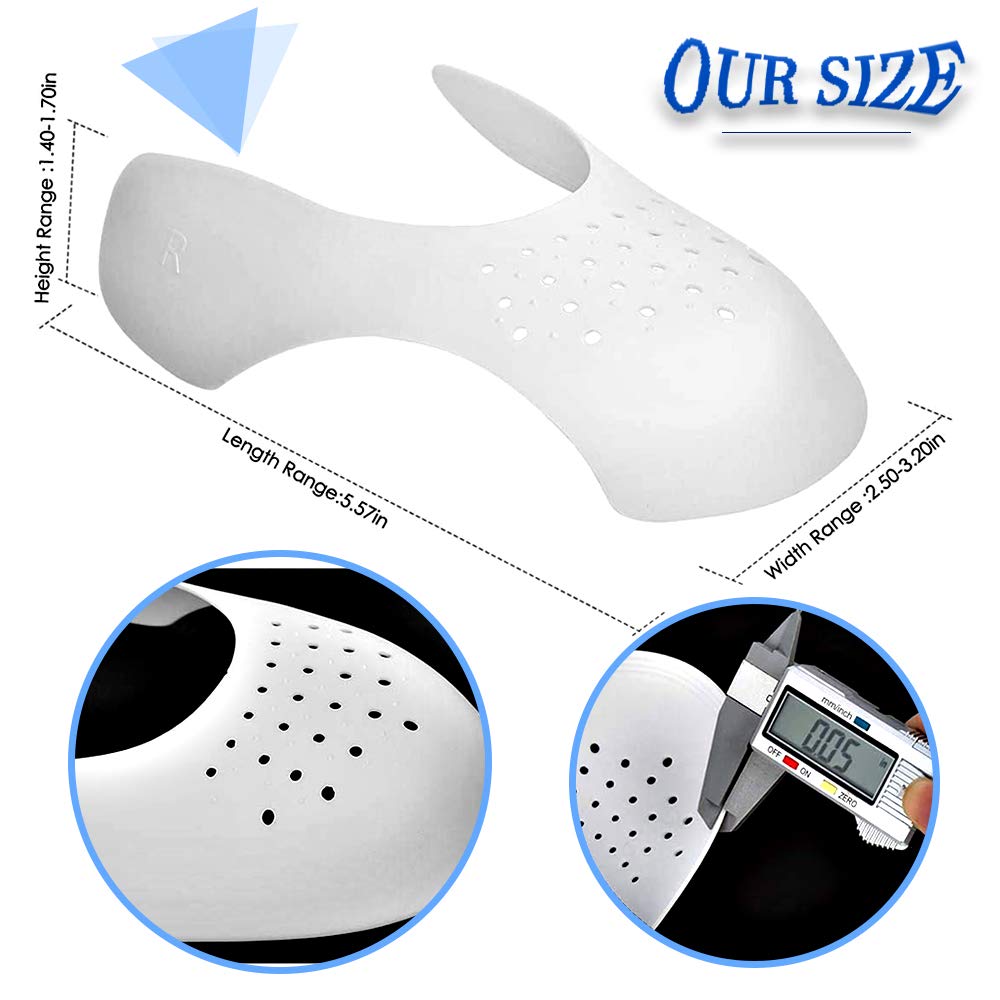 Madala 2 Pair Crease Protector for Air Force Shoes, Sneaker Shoes Protectors, Crease Guards Anti Crease Shoes Protector, Anti Wrinkle Shoes Crease Protector, No Crease Shoe Inserts for Men's 7.5-12