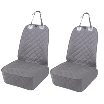 HONEST OUTFITTERS Dog Car Seat Cover 2 Pack, Waterproof Front Seat Car Cover for Cars, Trucks, and Suvs, Pet Front Cover for Cars, Nonslip Dog Seat Cover Grey