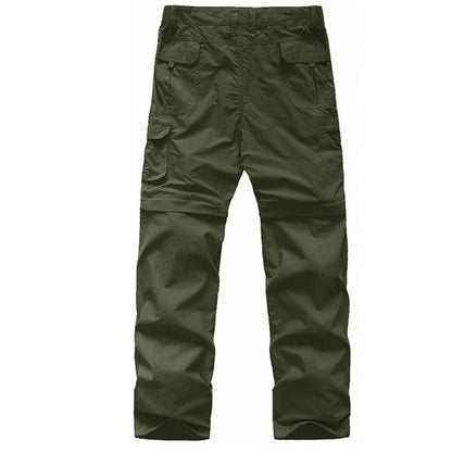 linlon Kids' Cargo Pants, Boy's Casual Outdoor Quick Dry Waterproof Hiking Climbing Convertible Trousers #9016-Army Green-XXS