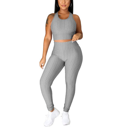 Nimsruc Workout Sets For Women 2 Piece Outfits Sexy Jogging Suits Summer Casual Sweatsuits Bodycon Tracksuits Gray M
