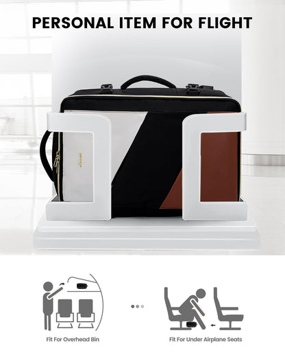 LOVEVOOK Carry on Travel Backpack, Large 40L for Men & Women Flight Approved with USB Charging Port&3 Packing Cubes, Large Suitcase Water Resistant Luggage Daypack Busi, Beige-Black