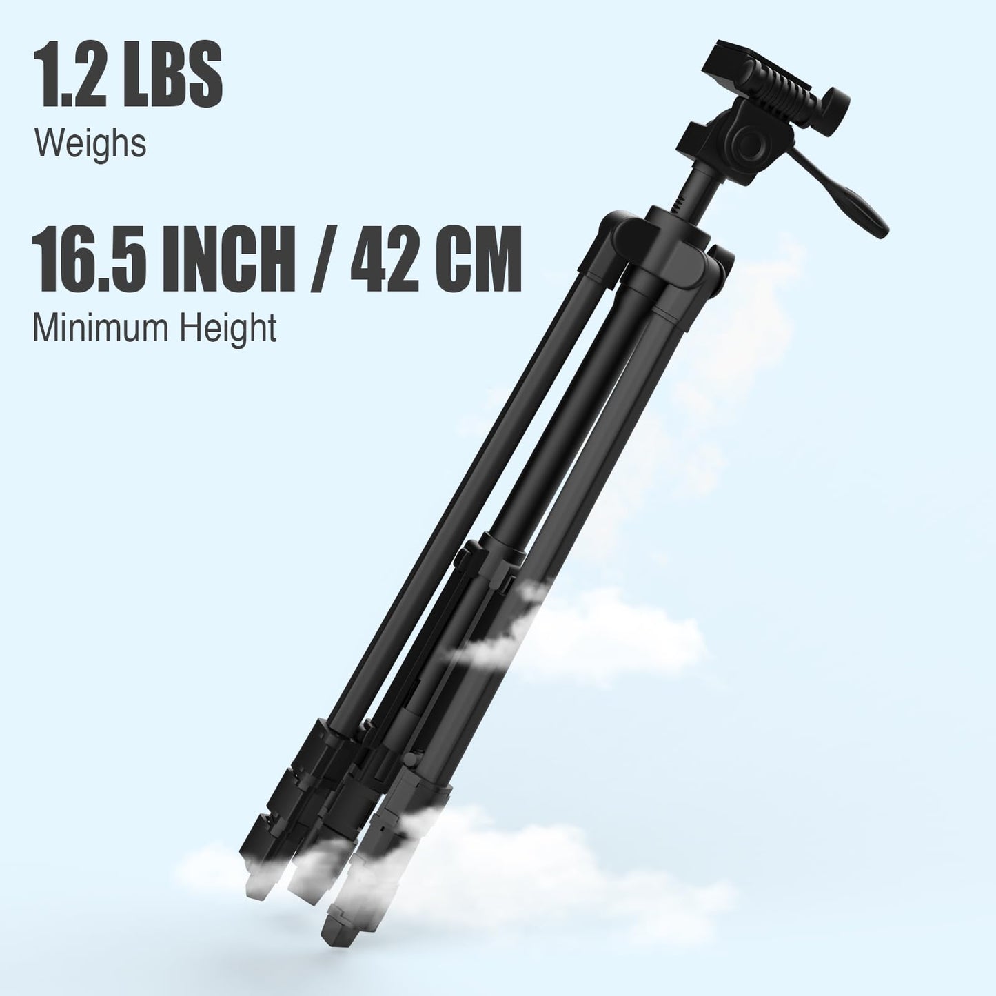 55-inch Lightweight Aluminum Laser Level Tripod with Bubble Level, Quick Release Plate with 1/4"-20 Screw Mount for Laser Level