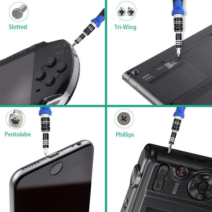 ORIA Precision Screwdriver Set, 86 in 1 Screwdriver Repair Tool Kit, Screwdriver Kit with Portable Bag for Game Console, Tablet, PC, Smartphone, Other Electronics, Blue