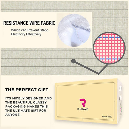 Richave Gray Pattern Twin Size Blanket,Premium Lightweight Anti-Static 66x90 Inches Throw Blankets for Twin/Twin XL Extra Long Bed,Couch, Sofa, Chair, Camping, Picnic,Grey and White