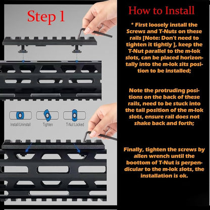 360 Tactical Combo of (3-Slot & 7-Slot) P i c a t i n n y R a il (Combo - 1)