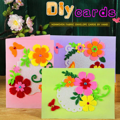 QIAONIUNIU Card Making Kits DIY Handmade Greeting Card Kits for Kids, Christmas Card Folded Cards and Matching Envelopes Thank You Card Art Crafts Crafty Set Gifts for Girls & Boys
