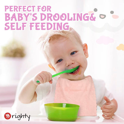 Orighty Burp Cloths, Super Soft & Highly Absorbent Coral Fleece, 20 x 10 Inch Gentle & Large Burp Rugs for Baby Sensitive Skin - Burping Cloths for Newborn Essential, 8 Pack