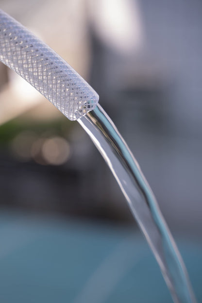 3/4" ID x 1" OD - 10 Ft High Pressure Braided Clear PVC Tubing Flexible Vinyl Tube, Heavy Duty Reinforced PVC Hose Tubing, BPA Free and Non Toxic