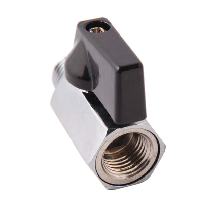 Metaland 3/8" Brass Mini Ball Valve NPT Female x Male Shut-Off Valve (Pack of 2)