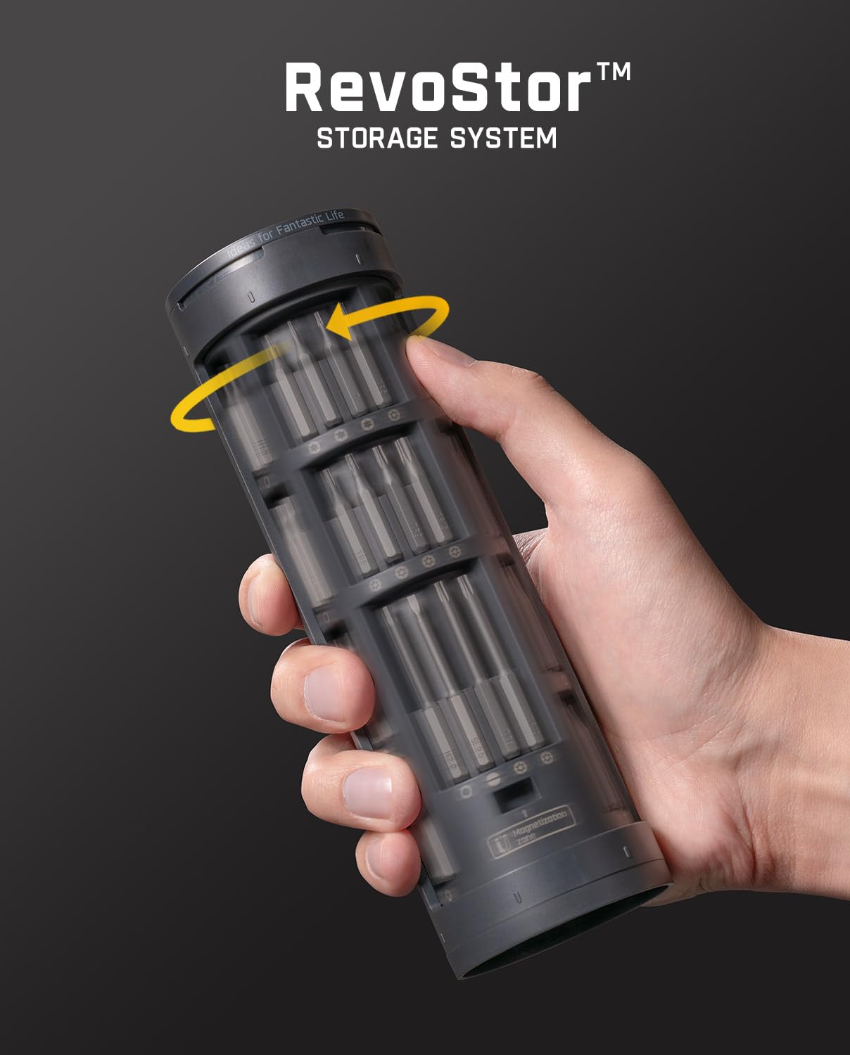 Fanttik E2 Ultra 3.7V Mini Electric Screwdriver, Cordless Screwdriver, Max 0.6N.m, 50 Magnetic Bits, 5/32'' Hex, Magnetic Storage, Repair Tool for Electronics, Camera, Laptop, and PC Build (Grey)