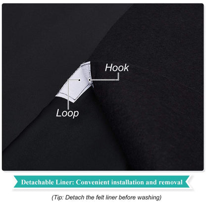 NICETOWN Sound Blocking and Heavy-Duty Space Divider Curtains for Living Room, Lined Insert Noise - Blackout - Thermal Insulation Curtains for Room Divider/Space Solutions (Black, 84 inches Long)