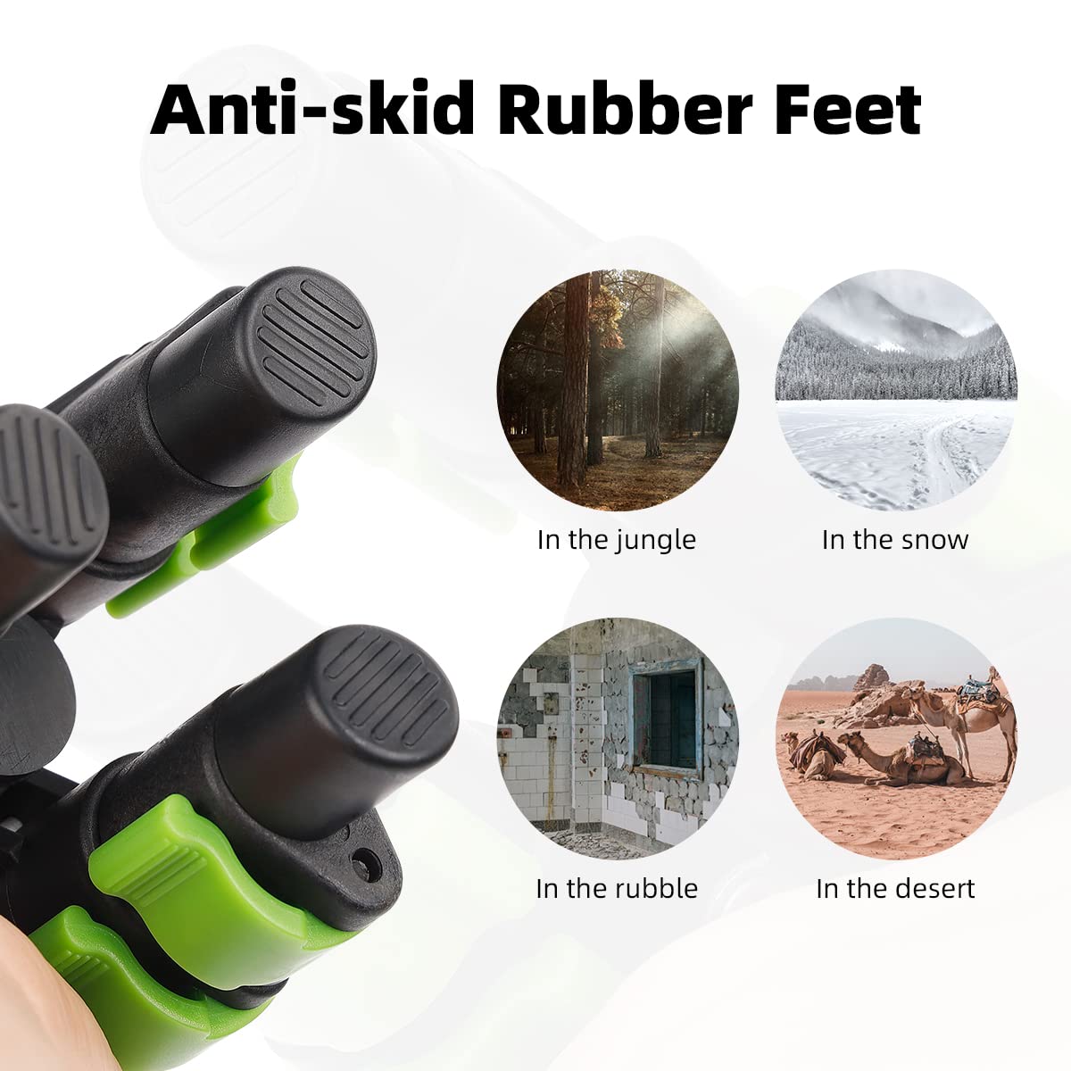 Huepar TPD05 19.7" Lightweight Aluminum Tripod-Mini Portable Adjustable Tripod for Laser Level and Camera, with 3-Way Flexible Pan Head and Bubble Level, Quick Release Plate with 1/4"-20 Screw Mount