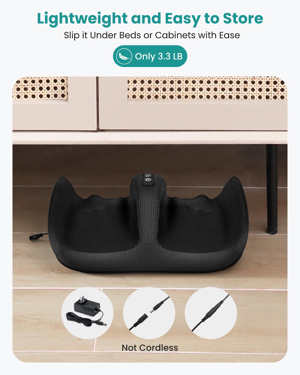 Nekteck Foot Massager with Heat & Foot Roller, Shiatsu Calf Leg Massager for Circulation and Neuropathy Pain Relief for Feet Care Home Office Gadgets Relaxing Gifts for Women Men Mom Dad Birthday Gift