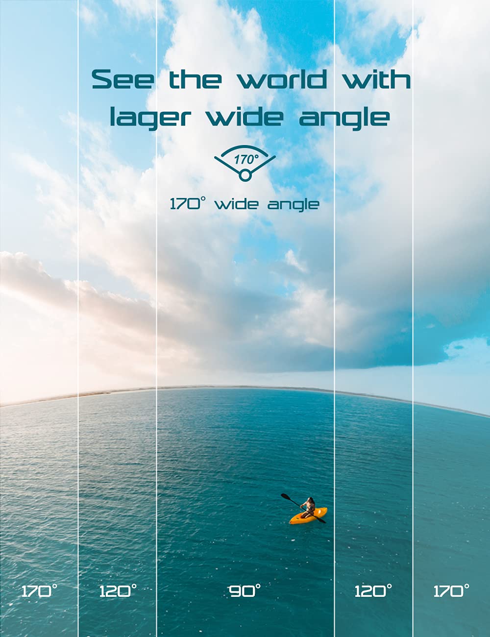 Apexcam Action Camera 4K Sports Cameras 20MP 40M 170°Wide-Angle WiFi Waterproof Underwater Camera with 2.4G Remote Control 2 Batteries 2.0'' LCD Ultra HD Camera with Mounting Accessories Kit