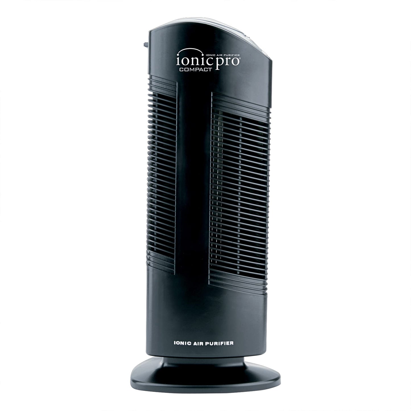 Ionic Pro Compact (CA200) Ionic Air Purifier Tower for Home, Quiet Ionic Filterless Design, Covers Up to 200 Sq. Ft., Removes Odors, Smoke, Dust, and Allergens – Black