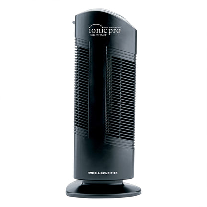 Ionic Pro Compact (CA200) Ionic Air Purifier Tower for Home, Quiet Ionic Filterless Design, Covers Up to 200 Sq. Ft., Removes Odors, Smoke, Dust, and Allergens – Black