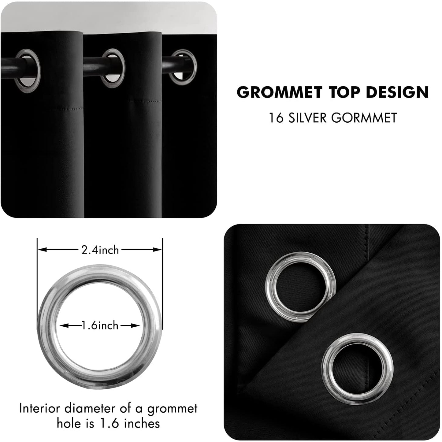 MIULEE Room Divider Curtains 12.5 x 8 Ft - Total Privacy Wall Room Divider Screens Sound Proof Wide Blackout Curtain for Living Room Bedroom Patio Sliding Door, 1 Panel, W150 x L96 inches, Black