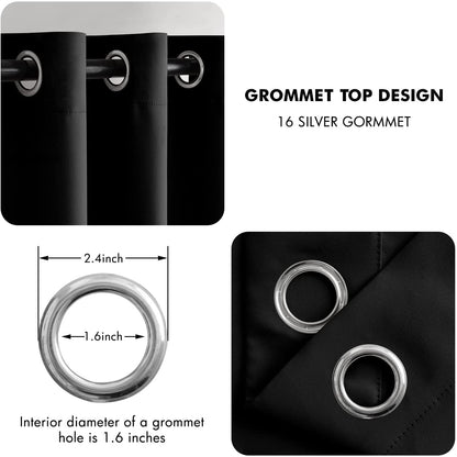 MIULEE Room Divider Curtains 12.5 x 8 Ft - Total Privacy Wall Room Divider Screens Sound Proof Wide Blackout Curtain for Living Room Bedroom Patio Sliding Door, 1 Panel, W150 x L96 inches, Black