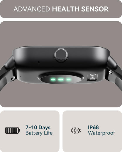 aeac Smart Watches for Men Women Answer/Make Call, Alexa Bulit-in, 1.8" HD Fitness Tracker for Android iOS, Smart Watch with IP68 Waterproof/110 Sport Modes/Heart Rate/Sleep Monitor/Calories/Pedometer