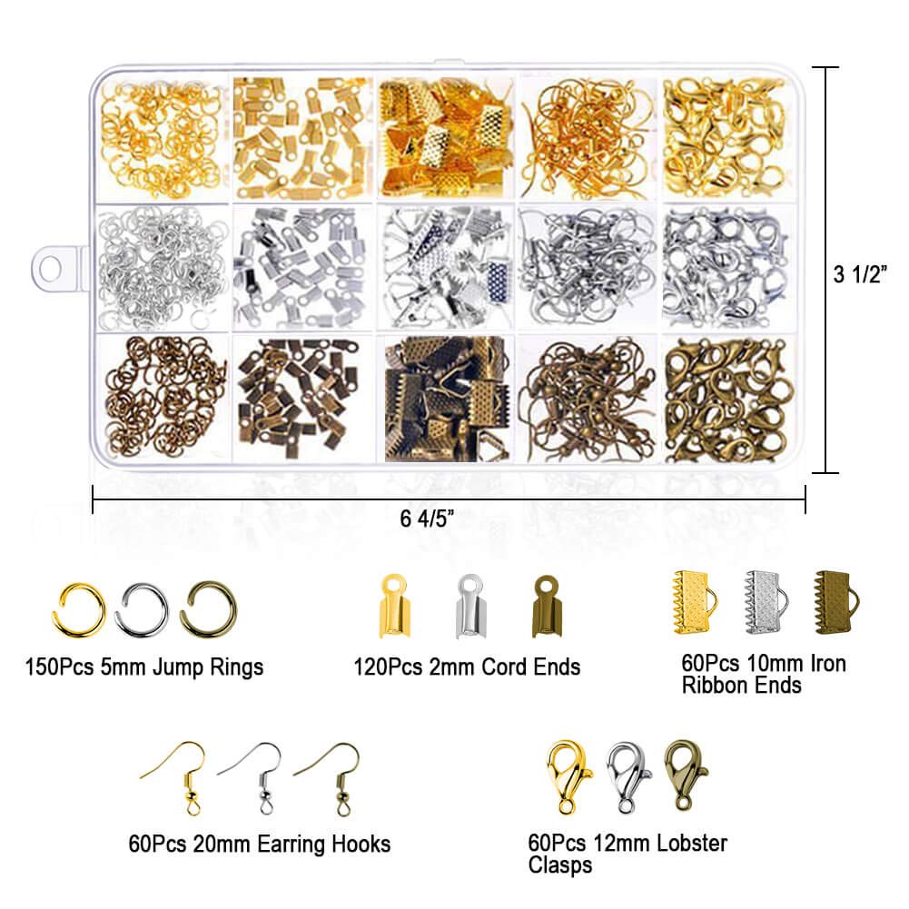 anezus Jewelry Repair Kit with Jewelry Pliers, Jewelry Making Tools, Beading String and Jewelry Making Supplies for Jewelry Repair, Jewelry Making and Beading