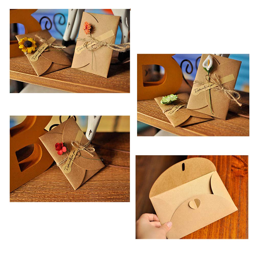 AECIH Flower Thank You Card 12 Pack All Occasion Greeting Card Handmade Invitation Card with Envelopes