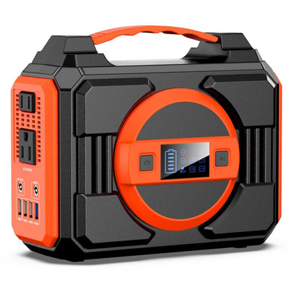 Portable Power Station Bank 300W Rated(600W Peak),220Wh Solar Powered Power Bank with 2 AC Outlet 110V Pure Sine Wave, 60000mAh Power Bank Lithium Battery Pack for Home Outdoor Camping Emergency