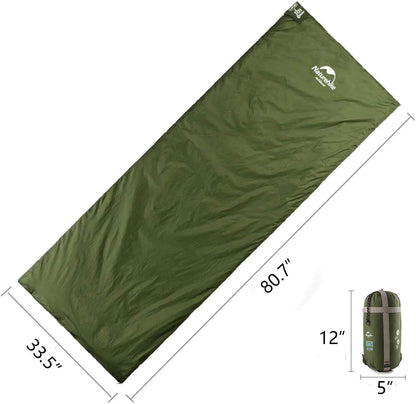Naturehike Lightweight Compact Sleeping Bag, Envelope Ultralight Backpacking Sleeping Bag Portable, Waterproof, Comfort with Compression Sack for 3 Seasons Camping, Traveling, Hiking