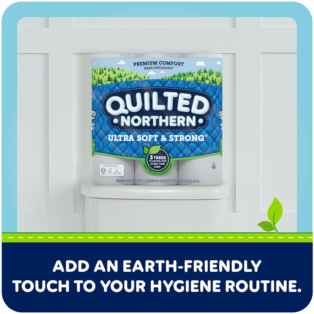 Quilted Northern Ultra Soft & Strong® Toilet Paper, 32 Mega Rolls = 128 Regular Rolls, 2-ply Bath Tissue (Pack of 1)