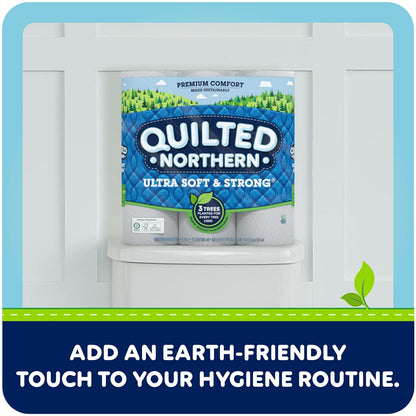 Quilted Northern Ultra Soft & Strong® Toilet Paper, 32 Mega Rolls = 128 Regular Rolls, 2-ply Bath Tissue (Pack of 1)