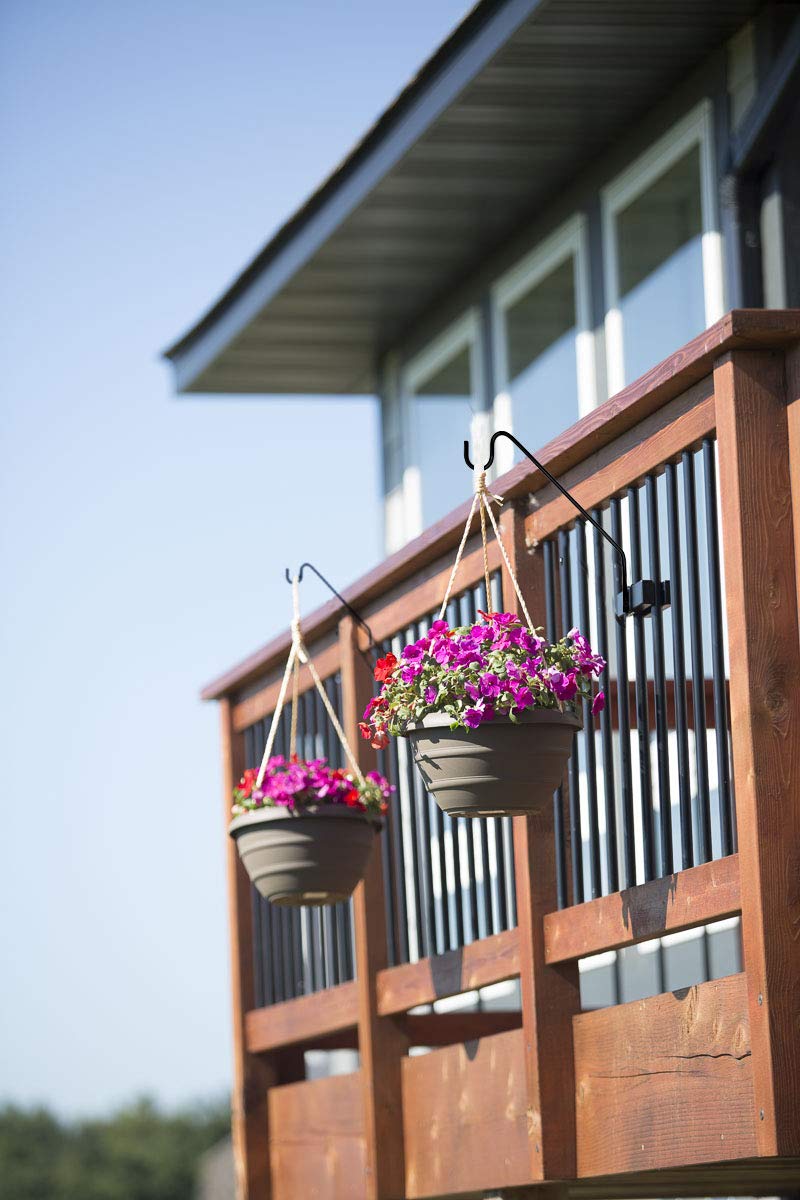 Premium - Heavy Duty - Hold It Mate Multi Use Hook Kit for Vertical Spindled Railings, Hang Flower Baskets Chimes Bird Feeder 15LBS Weight Limit (2 pack)