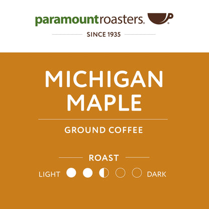 Paramount Roasters, Michigan Maple Flavored Ground Coffee, 12oz Medium Roast (Paramount Coffee Company)