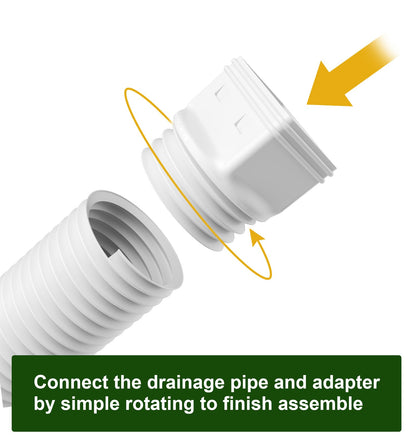 Ogutter Rain Gutter Downspout Extensions, Downspout Extender for Rainwater Drainage Flexible, Down Spout Drain Extension Pipe and Extendable from 21 to 66 Inches (2 Pack, White)