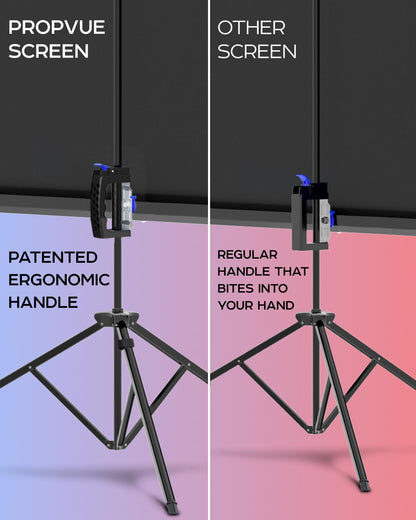 100 Inch Indoor and Outdoor Projector Screen with Stand for Movies or Presentations - HD Premium 16:9 Folding Free Tripod Screen with Carry Bag and Straps, Matte