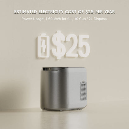 Airthereal Revive Electric Kitchen Composter, SHARKSDEN Tri-Blade, Turn Food Waste and Scraps into Dry Compost Fertilizer for Plants, R500 Gray