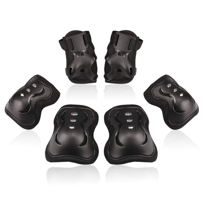 Kids/Youth Knee Pad Elbow Pads Guards Protective Gear Set for Roller Skates Cycling BMX Bike Skateboard Inline Skatings Scooter Riding Sports (Black, Small (3-8 years))