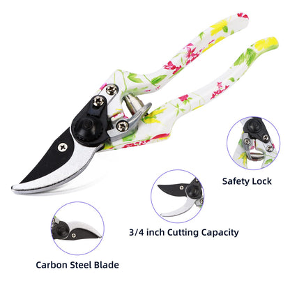 JUMPHIGH Gardening Tool Set, 10 PCS Heavy Duty Aluminum Garden Kit Floral Gardening Gifts for Women, Garden Hand Tools with Non-Slip Rubber Handle, Kneeling Pad, Garden Gloves and Storage Tote Bag