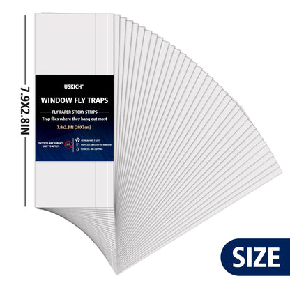 80 Pack Window Fly Traps Sticky,Clear Fly Paper Indoor for Home,Window Sticky Traps Fruit and Housefly Trap Indoor Fly Catcher Bug Traps Gnat Catcher Killer