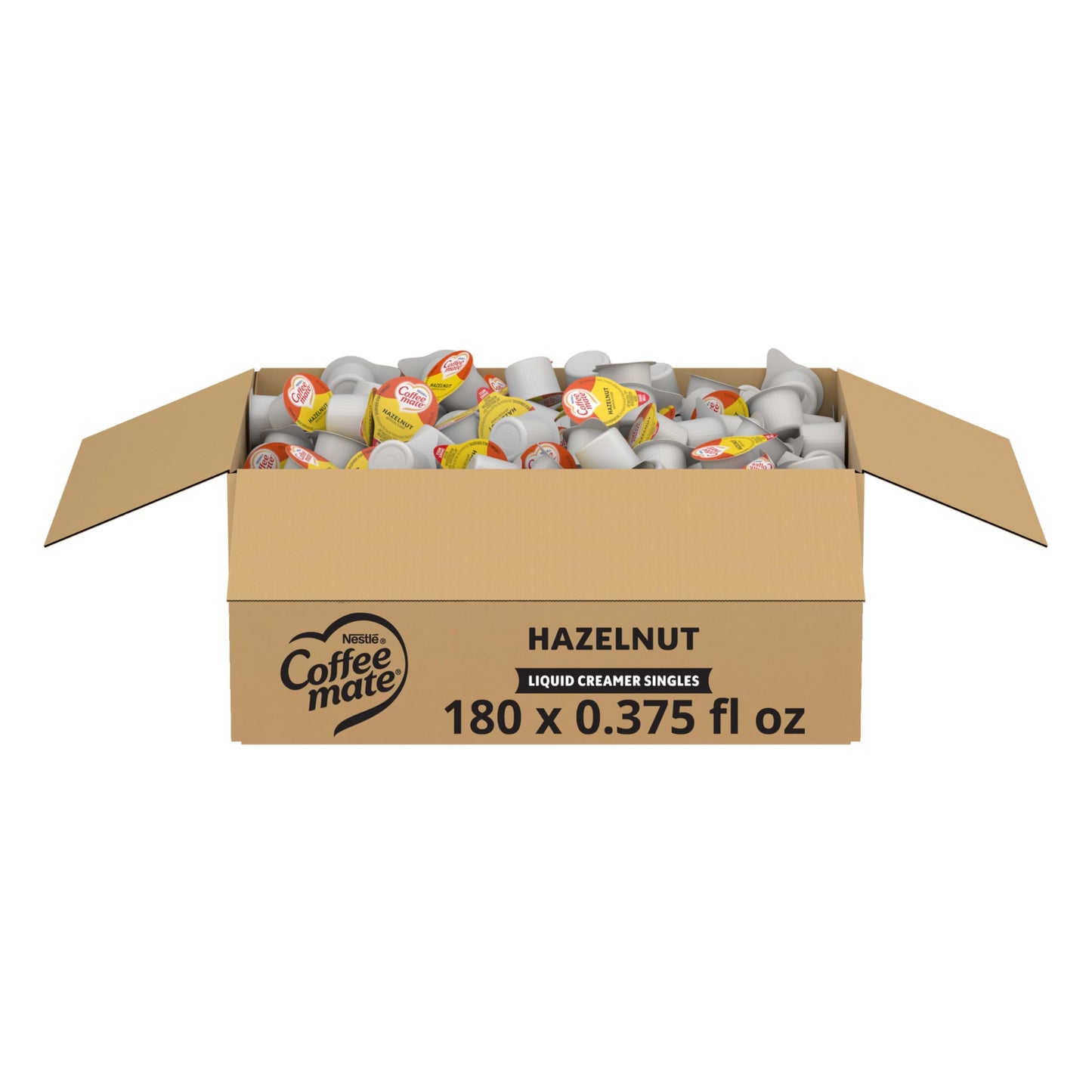 Nestle Coffee mate Coffee Creamer, Hazelnut, Liquid Creamer Singles, Non Dairy, No Refrigeration, 0.375 fl oz Tubs (Pack of 180)