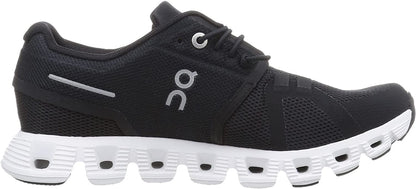 On Men's Cloud 5 Sneakers, Black/White, 10.5