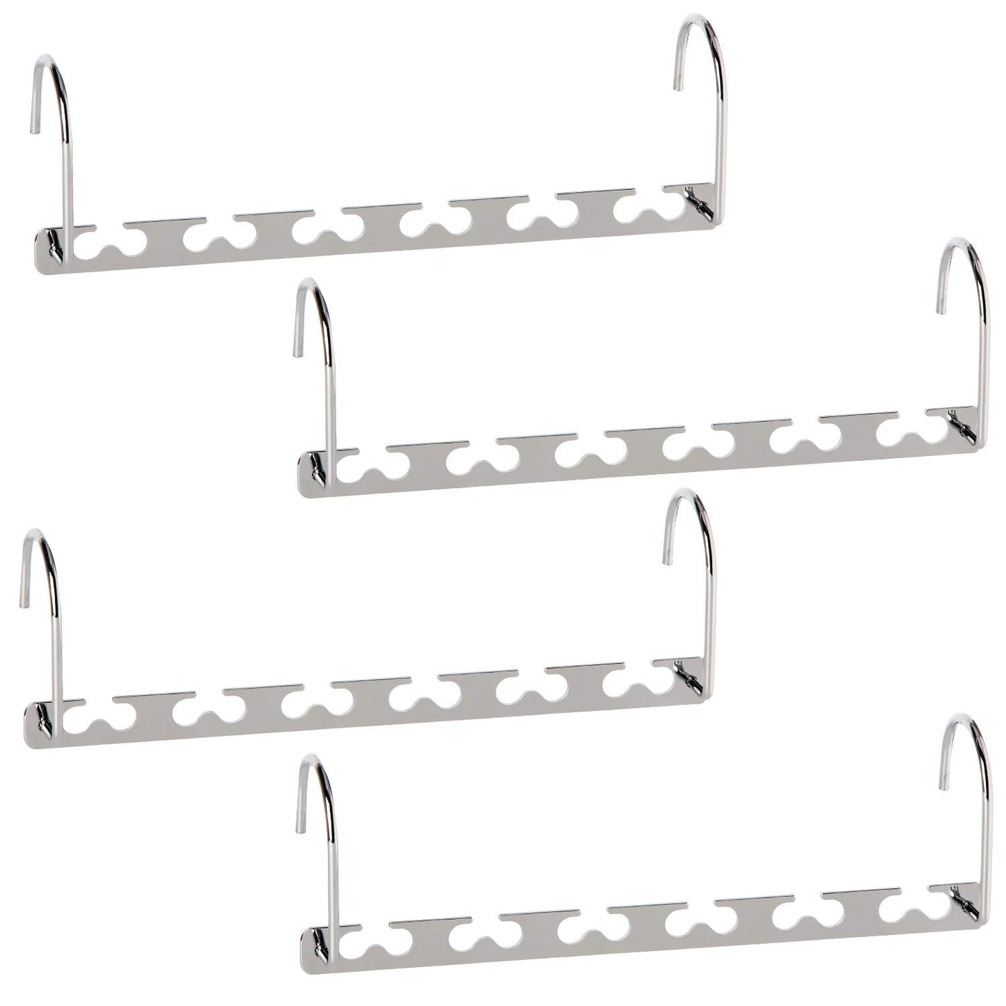 GEFTOL Space Saving Hangers Metal Hanger Magic Cascading Hanger Closet Clothes Organizer(4 Pack)
