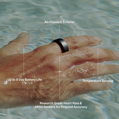 Oura Ring 4 - Brushed Silver - Size 9 - Smart Ring - Unique Sizing, Not Standard US Ring Sizes - Size First - Sleep Tracking Wearable - Heart Rate - Fitness Tracker - Up to 8 Days of Battery Life