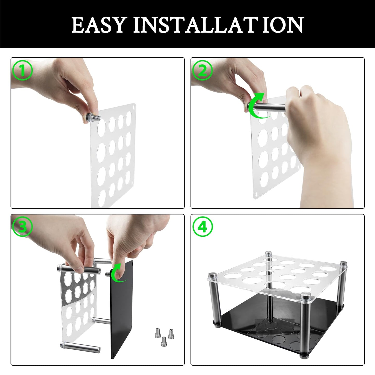 Resin Chess Set with Checkers Board Silicone Mold Set with 2 Pack Chess Piece Holder, 32 Pieces Full Size 3D Silicone Chess Molds Kit for Epoxy Resin Casting, Party Board Games and Home Decoration