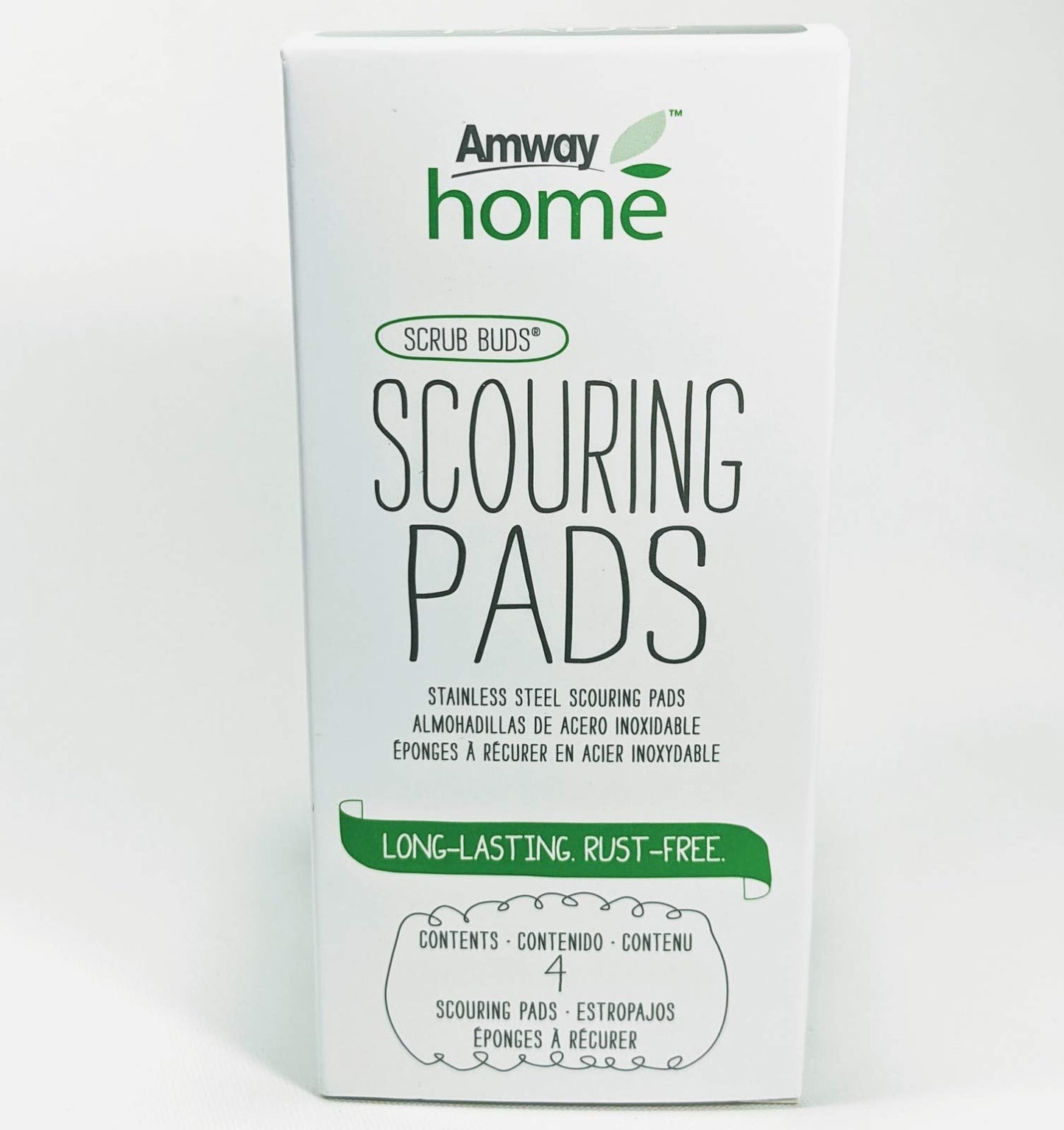 Amway Scouring Pads / Scrub Buds - Stainless Steel - 4 pack
