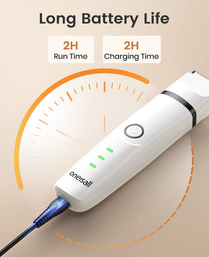 oneisall Cat Grooming Kit, 3 in 1 Quiet Cat Clippers for Thick Matted Paw Hair Trimmer, Heavy Coat Butt Shaver Cordless Pet Clippers Fur Trimmer for Dogs and Other Small Animals at Home Travel