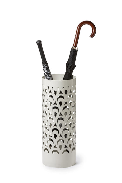 Mango Steam Tall Round Umbrella Holder 21.75 Inches Tall (Peacock White)