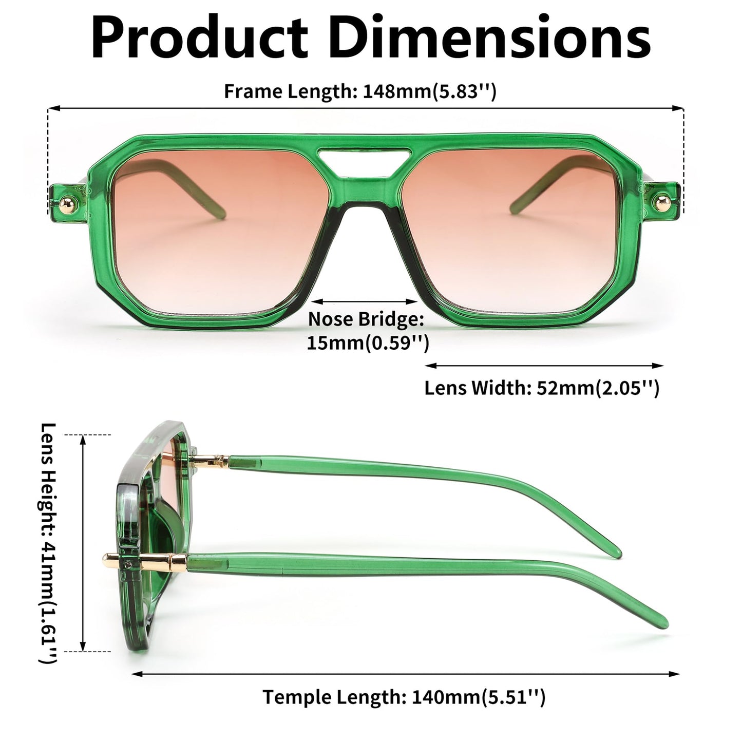 FEISEDY Vintage Square 70s Flat Aviator Sunglasses Women Men Classic Retro Stylish Frame UV400 Sunglasses B2622