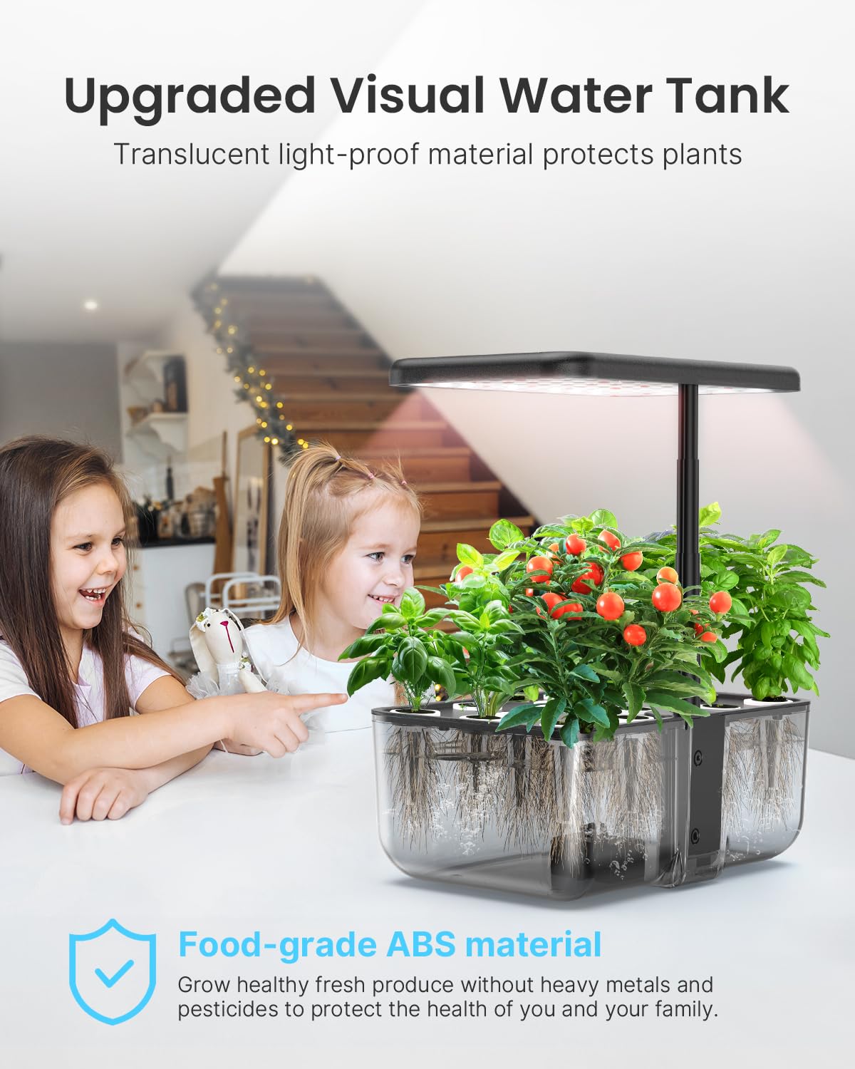 iDOO Hydroponics Growing System Kit 12 Pods, Gardening Gifts for Women Mom Dad Kids, Indoor Herb Garden with LED Grow Light for Home School, Indoor Plants Good for Mental Health